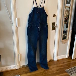 Anthropologie- pilcro and letter press denim jumpsuit